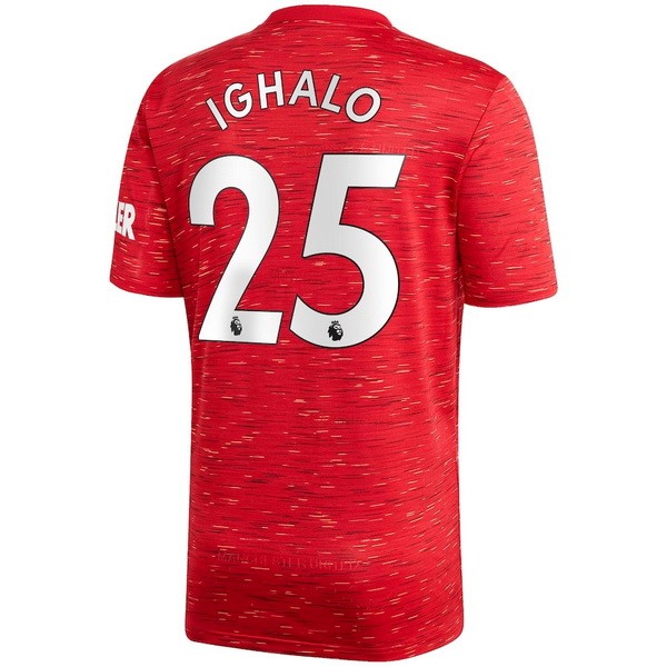 Camiseta Manchester United NO.25 Ighalo Replica Primera Ropa 2020/21 Rojo